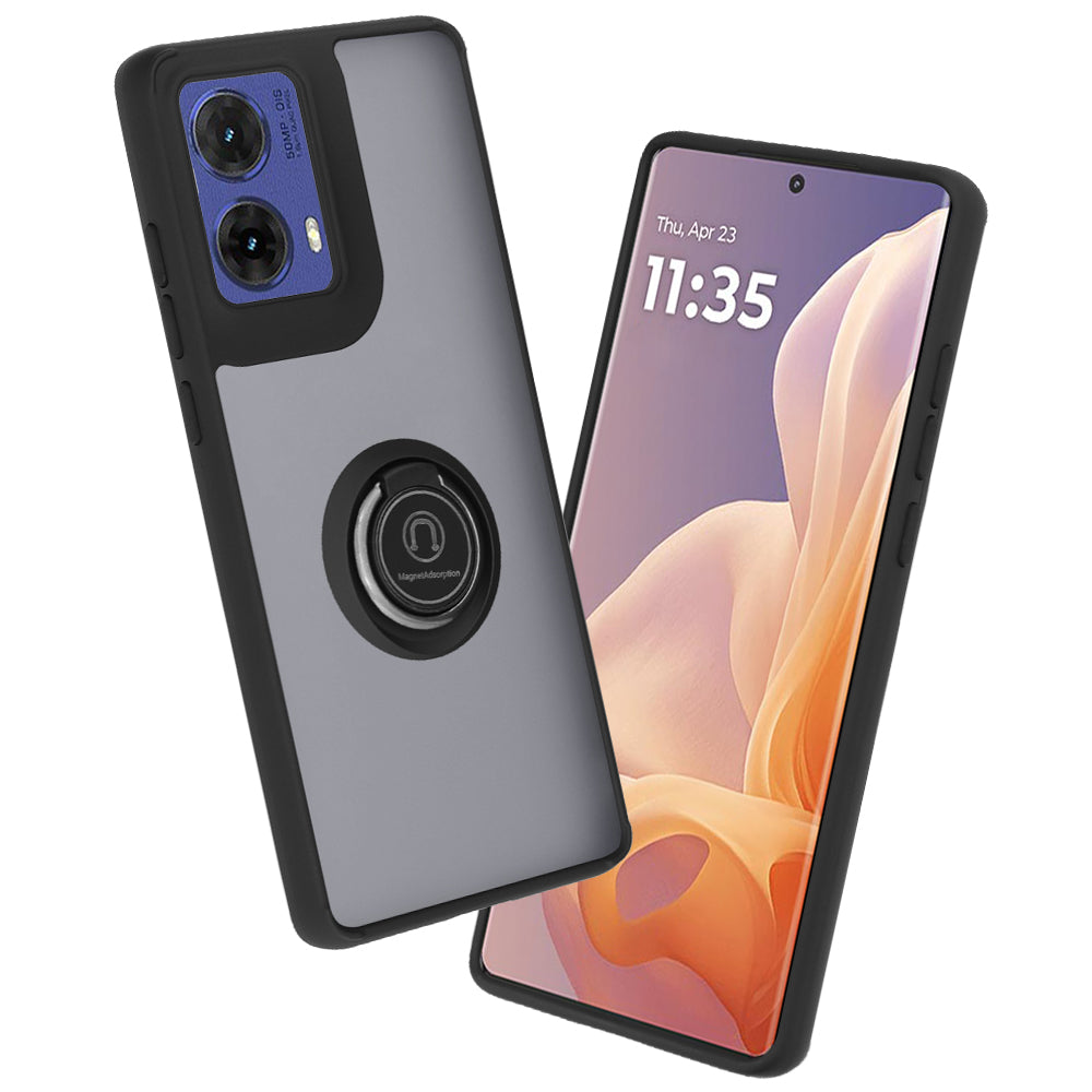 Deksel for Motorola Moto G85, Techsuit, Glinth, Svart