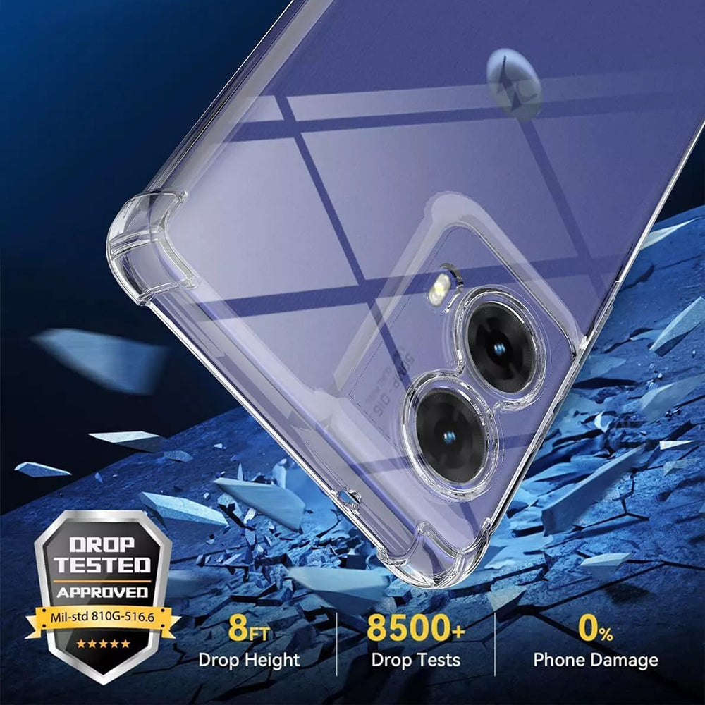 Deksel for Motorola Moto G85, Techsuit, Støtsikker Klar, Transparent