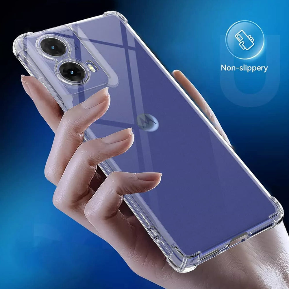 Deksel for Motorola Moto G85, Techsuit, Støtsikker Klar, Transparent