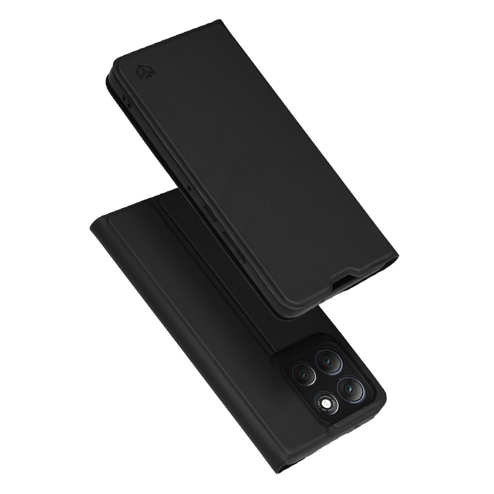 Deksel for Motorola Moto G86 Power, Techsuit, Magskin Book, Svart