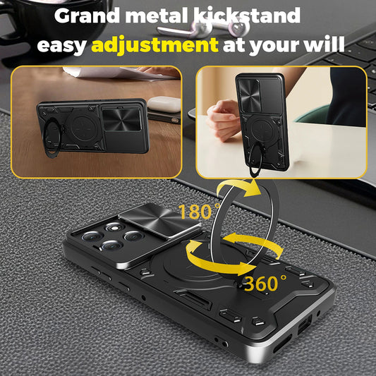 Deksel for Motorola Moto G86, Techsuit, CamGuard Pro, Blå