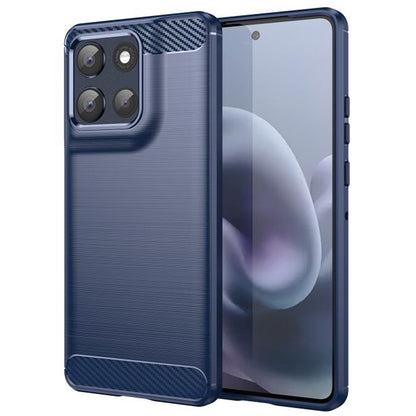 Deksel for Motorola Moto G86, Techsuit, Karbon, Blå