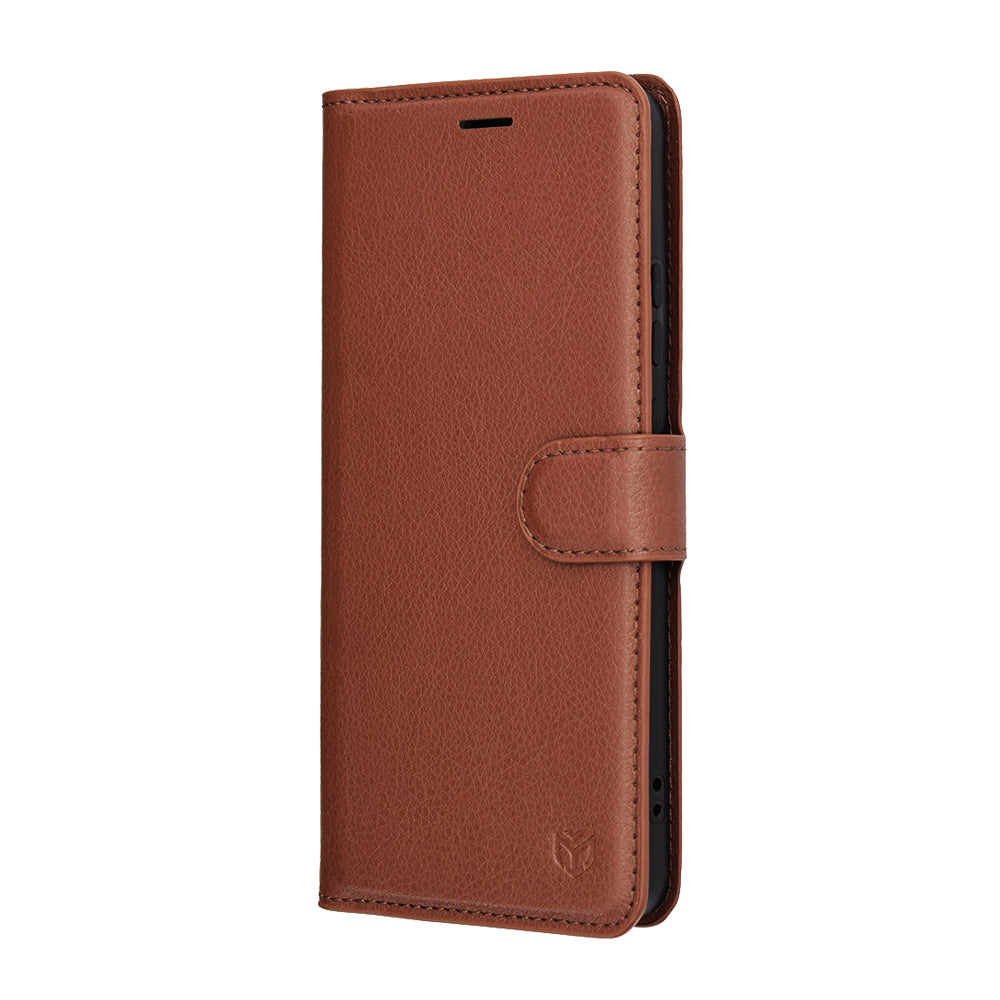 Deksel for Motorola Moto G86, Techsuit, Leather Folio, Brun