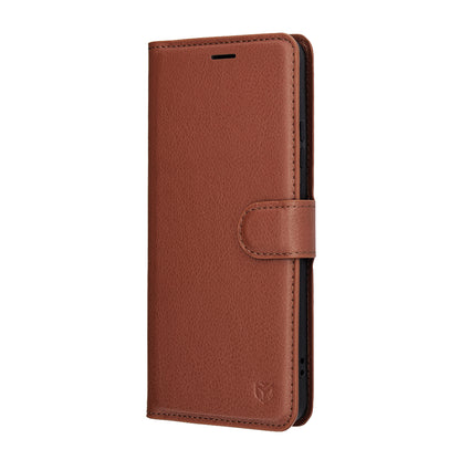 Deksel for Motorola Moto G86, Techsuit, Leather Folio, Brun