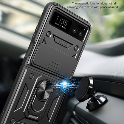 Deksel til Motorola Razr 40, Techsuit, CamShield, Svart