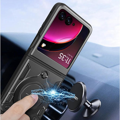 Deksel for Motorola Razr 50 Ultra, Techsuit, CamGuard Pro, Svart