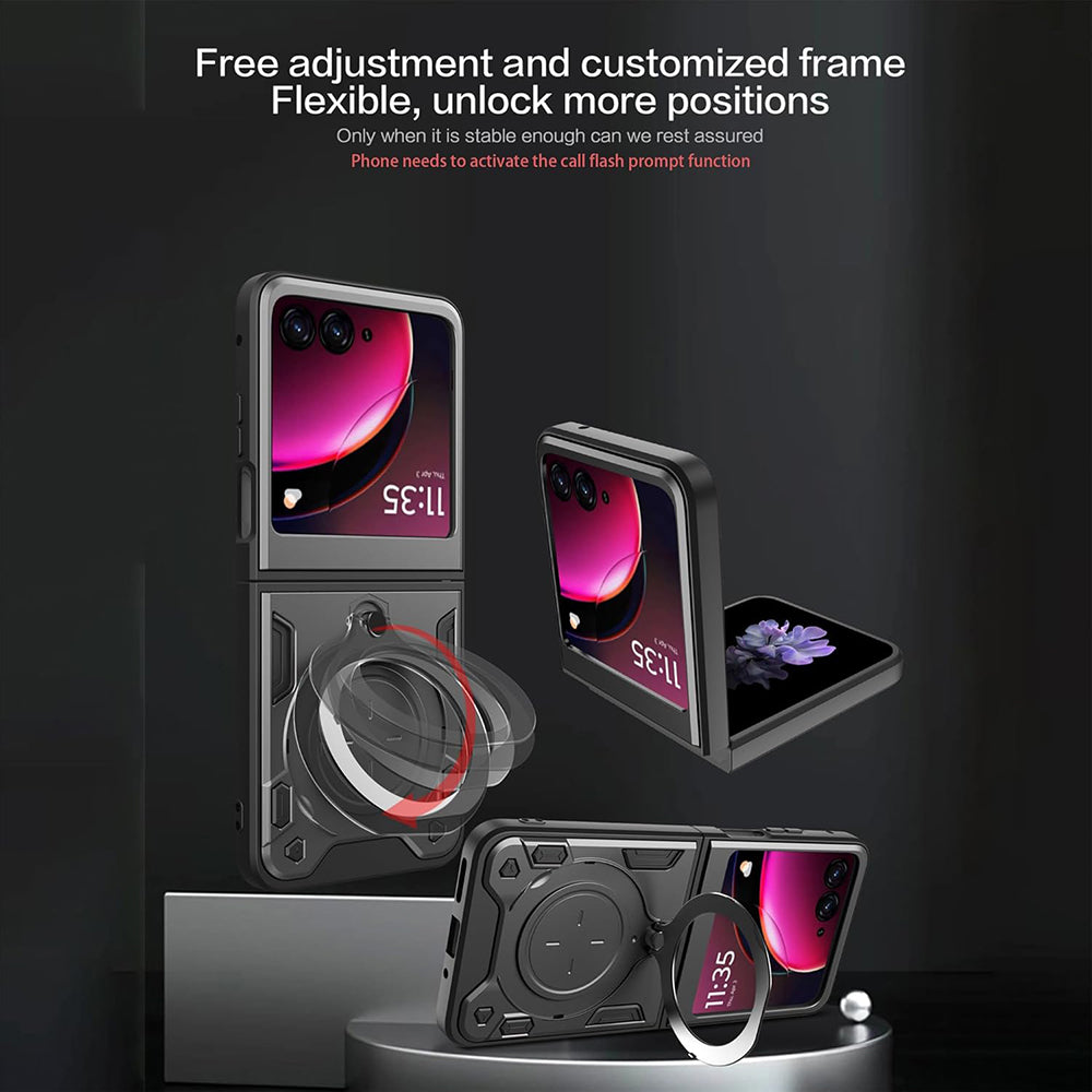 Deksel for Motorola Razr 50 Ultra, Techsuit, CamGuard Pro, Svart