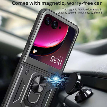 Deksel for Motorola Razr 50 Ultra, Techsuit, CamShield, Blå