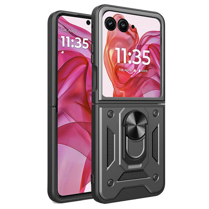 Deksel for Motorola Razr 50 Ultra, Techsuit, CamShield, Svart