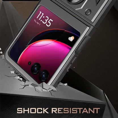 Deksel for Motorola Razr 50 Ultra, Techsuit, CamShield, Svart