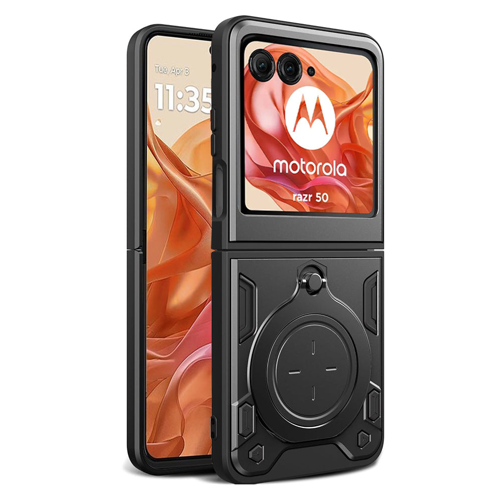 Deksel for Motorola Razr 60 / Razr 50, Techsuit, CamGuard Pro, Svart