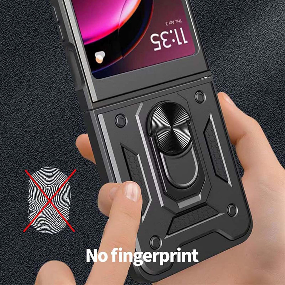 Deksel for Motorola Razr 60 / Razr 50, Techsuit, CamShield, Svart