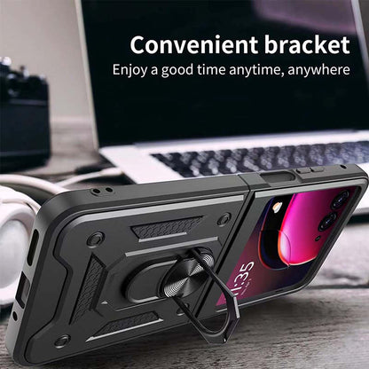 Deksel for Motorola Razr 60 / Razr 50, Techsuit, CamShield, Svart