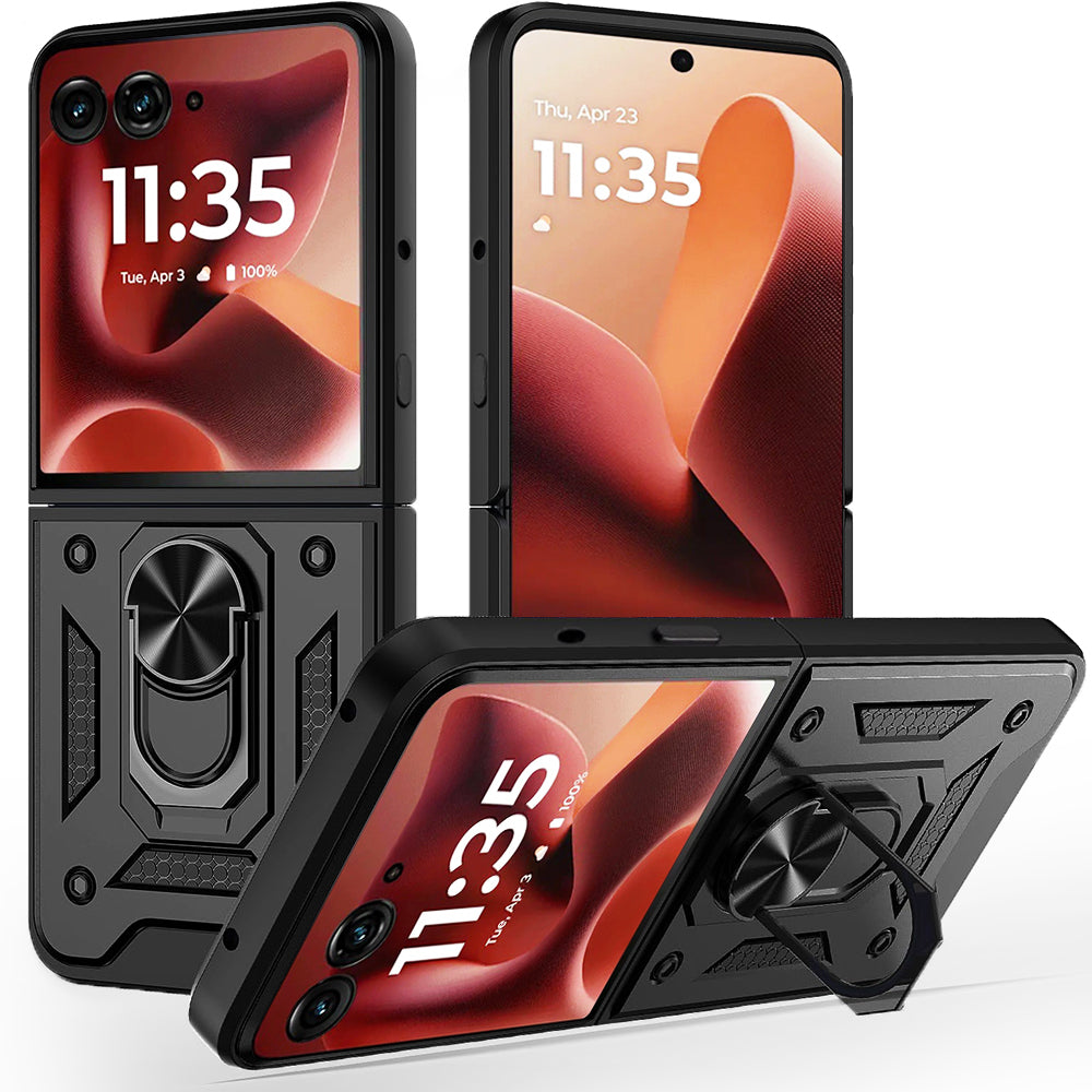 Deksel til Motorola Razr 60 Ultra, Techsuit, CamShield, Svart