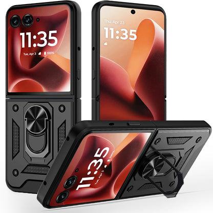 Deksel til Motorola Razr 60 Ultra, Techsuit, CamShield, Svart