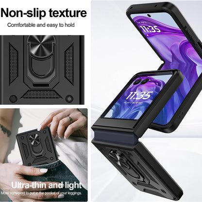 Deksel til Motorola Razr 60 Ultra, Techsuit, CamShield, Svart