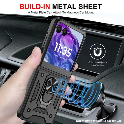 Deksel til Motorola Razr 60 Ultra, Techsuit, CamShield, Svart