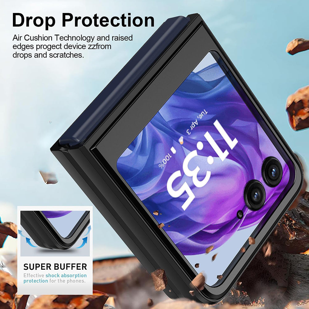Deksel til Motorola Razr 60 Ultra, Techsuit, CamShield, Svart
