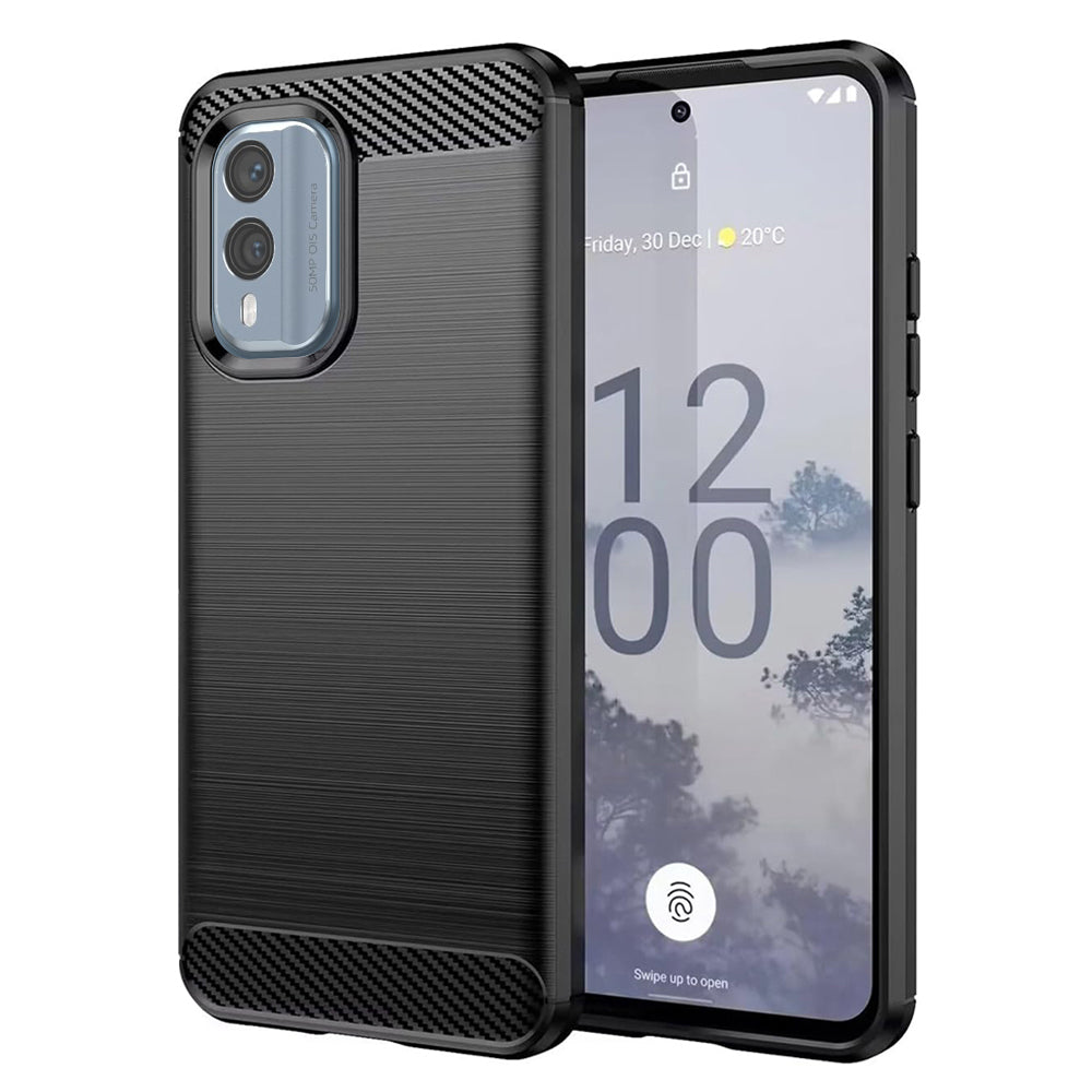 Deksel til Nokia X30, Techsuit, Karbon, Svart