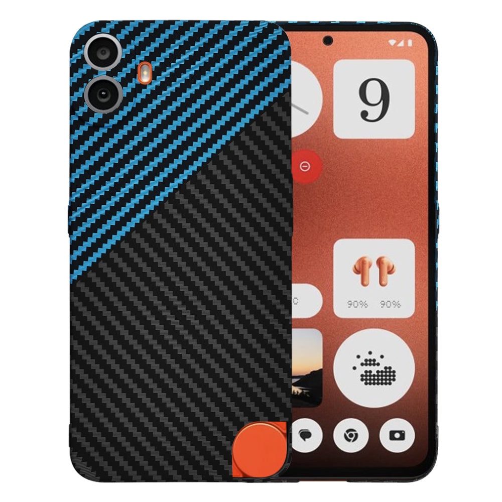 Deksel for Nothing CMF Phone 1, Techsuit, Carbonite FiberShell, Svart Bleu