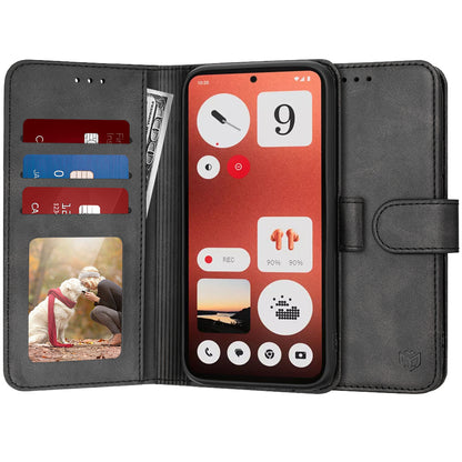 Deksel for Nothing CMF Phone 1, Techsuit, Diary Book, Svart