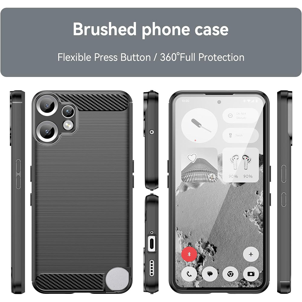 Deksel for Nothing CMF Phone 2 Pro, Techsuit, Karbon, Svart