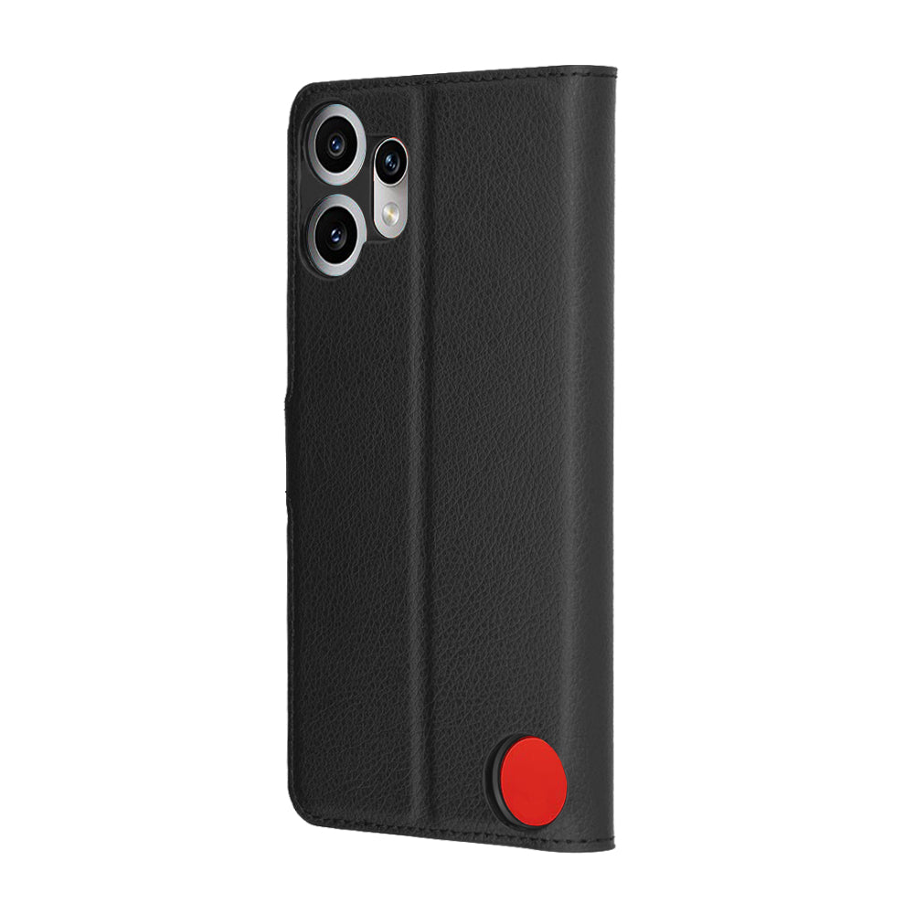 Deksel for Nothing CMF Phone 2 Pro, Techsuit, Leather Folio, Svart