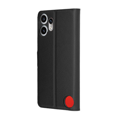 Deksel for Nothing CMF Phone 2 Pro, Techsuit, Leather Folio, Svart