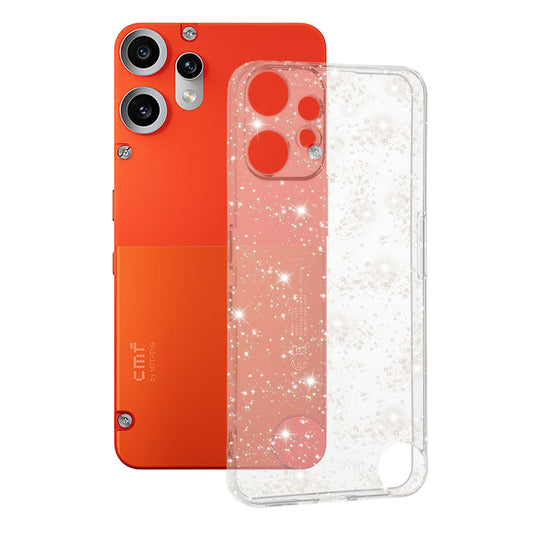 Deksel for Nothing CMF Phone 2 Pro, Techsuit, SparkleSkin, Transparent
