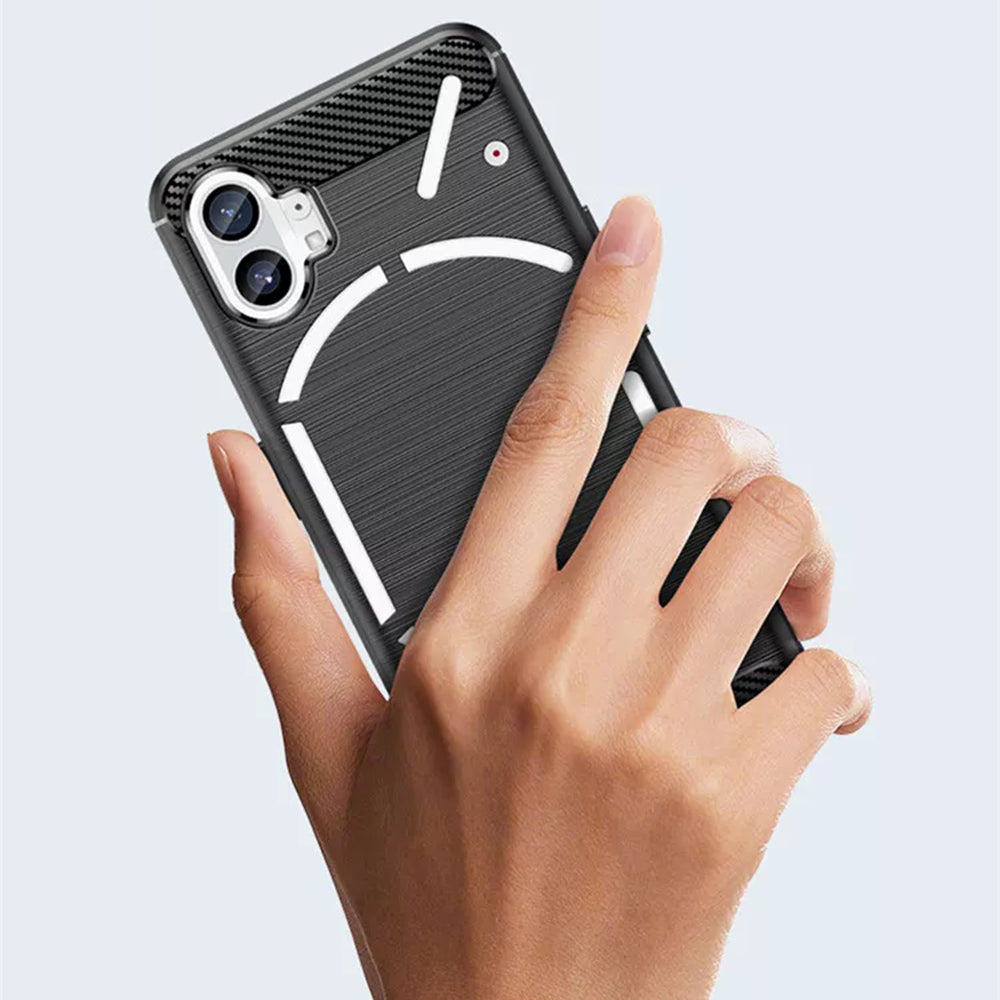 Deksel for Nothing Phone (1), Techsuit, karbon, svart