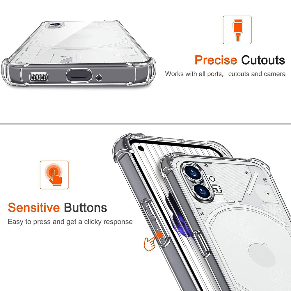Deksel for Nothing Phone (1), Techsuit, Støtsikker Klar, Transparent