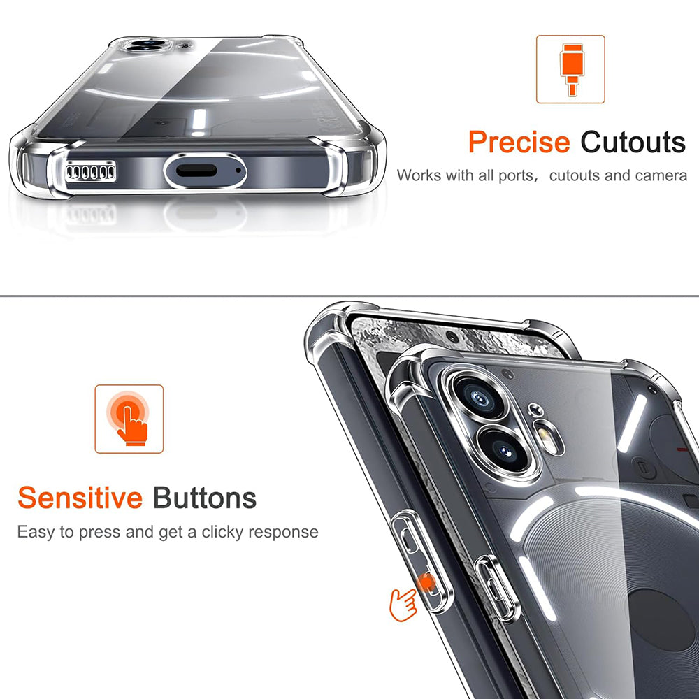 Deksel til Nothing Phone (2), Techsuit, Støtsikker Klar, Transparent