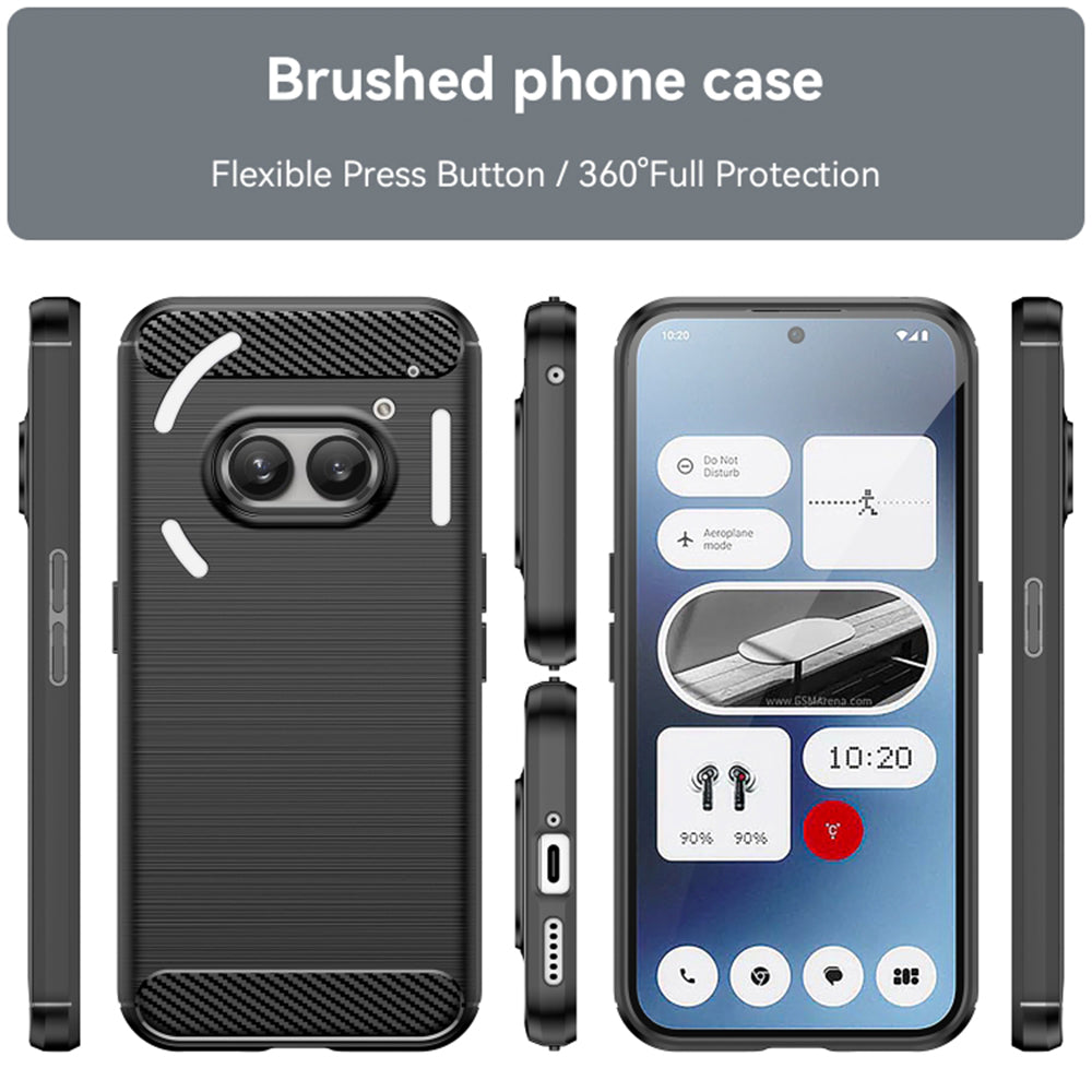 Deksel til Nothing Phone (2a) Plus / Phone (2a), Techsuit, Karbon, Svart
