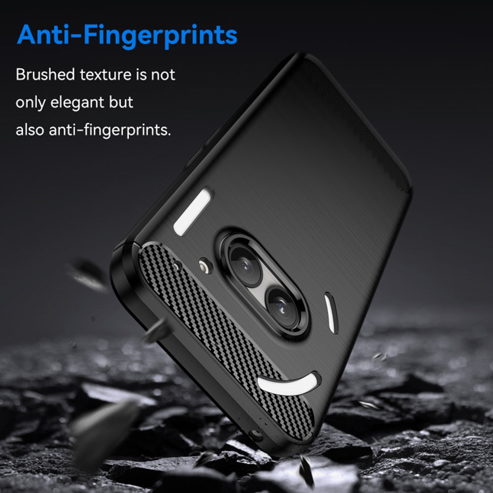 Deksel til Nothing Phone (2a) Plus / Phone (2a), Techsuit, Karbon, Svart