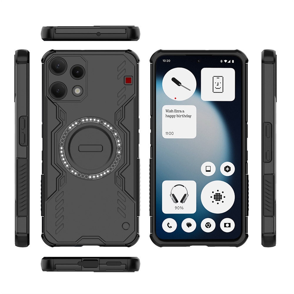 Deksel for Nothing Phone (3a) Lite, Techsuit, ArmorMag, Svart