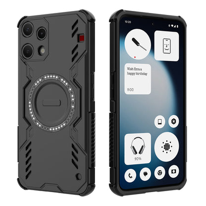 Deksel for Nothing Phone (3a) Lite, Techsuit, ArmorMag, Svart