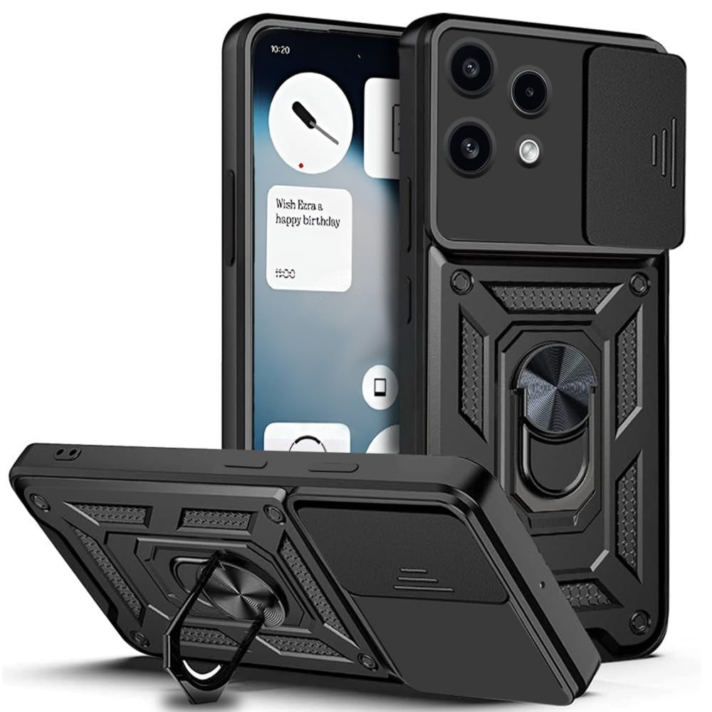 Deksel for Nothing Phone (3a) Lite, Techsuit, CamShield, Svart