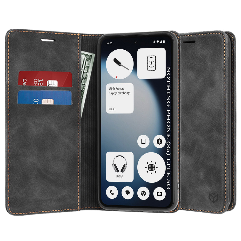 Deksel for Nothing Phone (3a) Lite, Techsuit, Confy, Svart