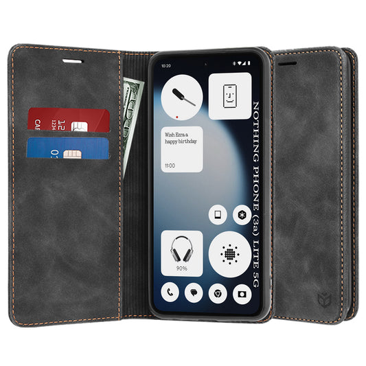 Deksel for Nothing Phone (3a) Lite, Techsuit, Confy, Svart