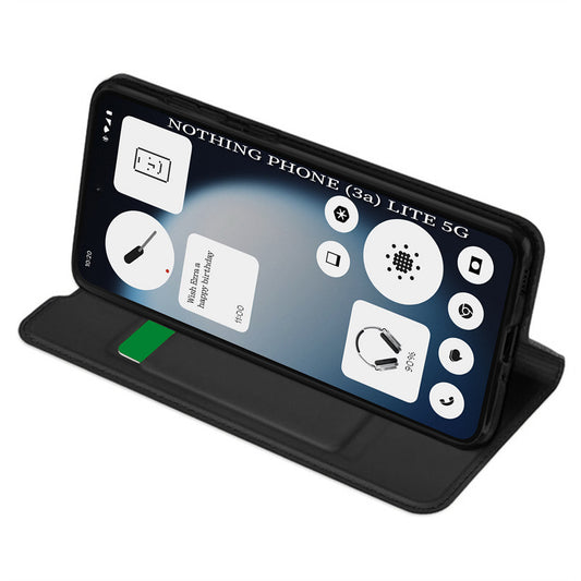 Deksel for Nothing Phone (3a) Lite, Techsuit, Magskin Book, Svart