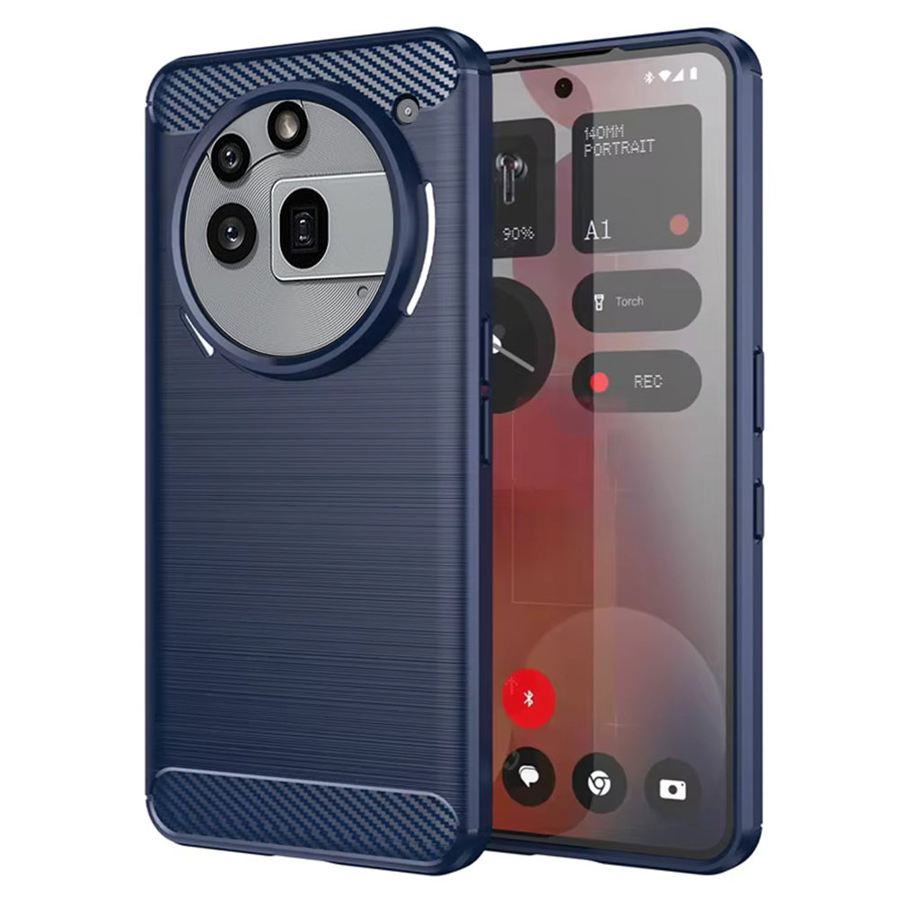 Deksel for Nothing Phone (3a) Pro, Techsuit, Karbon, Blå