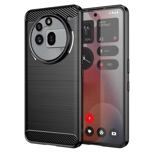 Deksel til Nothing Phone (3a) Pro, Techsuit, Karbon, Svart