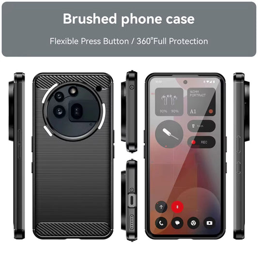 Deksel til Nothing Phone (3a) Pro, Techsuit, Karbon, Svart