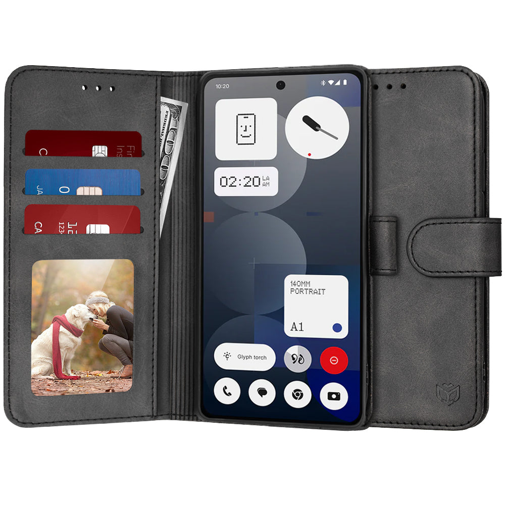 Deksel for Nothing Phone (3a) Pro, Techsuit, Diary Book, svart