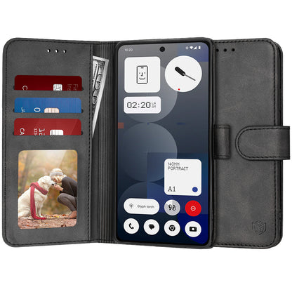 Deksel for Nothing Phone (3a) Pro, Techsuit, Diary Book, svart