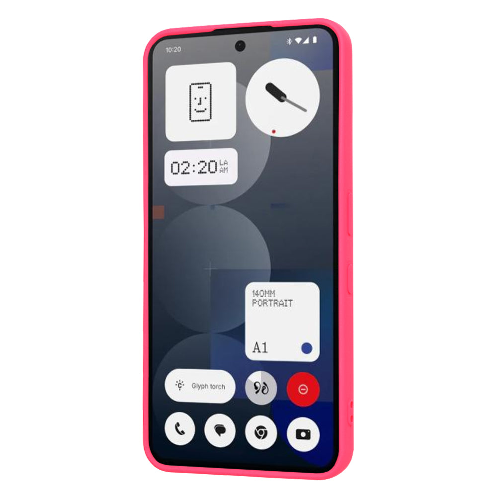 Deksel til Nothing Phone (3a) Pro, Techsuit, SoftFlex, Mørk Rosa