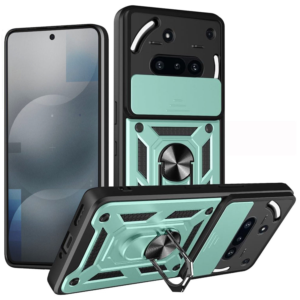 Deksel til Nothing Phone (3a), Techsuit, CamShield, Grønn