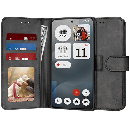 Deksel for Nothing Phone (3a), Techsuit, Diary Book, svart
