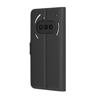 Deksel for Nothing Phone (3a), Techsuit, Leather Folio, Svart