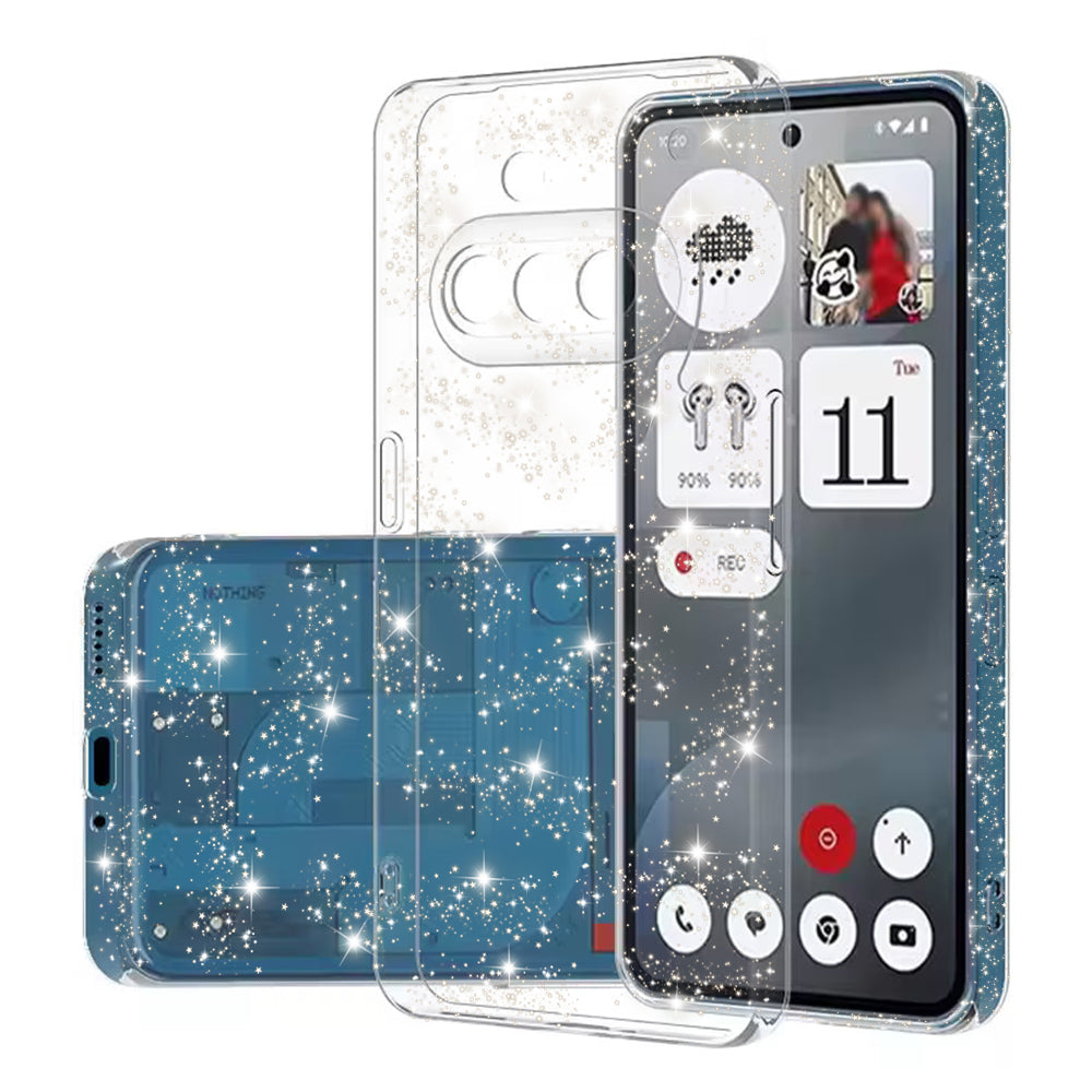 Deksel til Nothing Phone (3a), Techsuit, SparkleSkin, Transparent